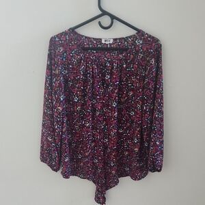 West K Vibrant Pink and Black Women's Blouse